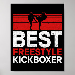Poster Meilleur kickboxeur en freestyle - Arts martiaux k