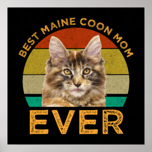 Poster Meilleur Maine Coon Maman
