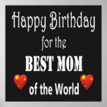 Poster Meilleur Maman Birthday Design<br><div class="desc">Wonderful cute birthday design for your lovely mama</div>
