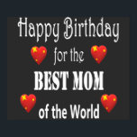 Poster Meilleur Maman Birthday Design<br><div class="desc">Wonderful cute birthday design for your lovely mama</div>
