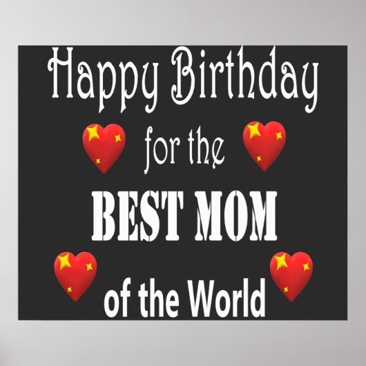Poster Meilleur Maman Birthday Design (Devant)