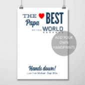 Poster Meilleur Modèle d'empreintes do-it-yourself Papa