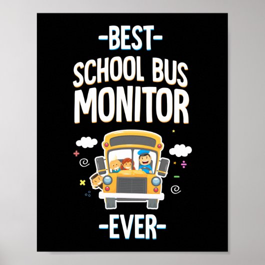 Poster Meilleur moniteur de bus scolaire (Devant)