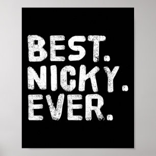Poster Meilleur. Nicky. Jamais. Drôle Nom Personnalisé Jo