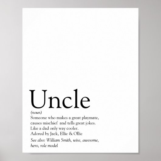 Poster Meilleur Oncle de tous les temps, Définition moder (Devant)