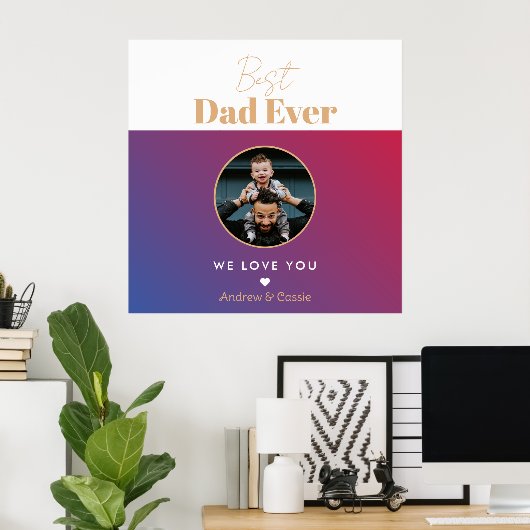 Poster Meilleur papa (Bureau à domicile)