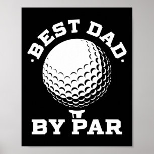 Poster Meilleur Papa 4 Drôle Fête des Pères Papa de Golf
