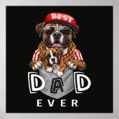 Poster Meilleur Papa Boxer Ever (Devant)