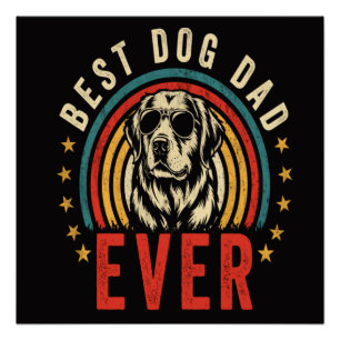 Poster Meilleur Papa Chien Ever