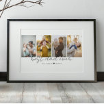Poster Meilleur papa Ever 4 Photos Collage Personnalisé<br><div class="desc">Ceci est une affiche avec 4 photos,  le texte meilleur papa jamais et votre message personnalisé. C’est le cadeau parfait pour papa pour le jour du père,  son anniversaire ou Noël. Photos de prostooleh / Freepik.</div>