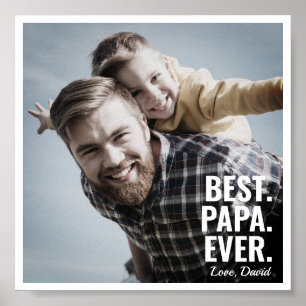 Poster Meilleur. Papa. Jamais. Photo fête des pères