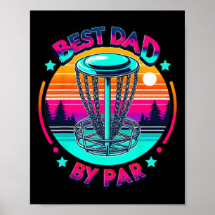 Poster Meilleur Papa Par Par Disc Golf Vintage pour homme