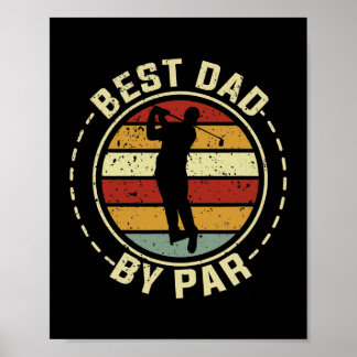 Poster Meilleur Papa Par Par Fête des pères Golf Golf Gol