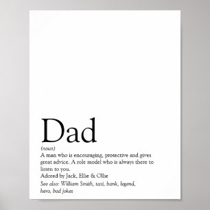 Poster Meilleur papa, père, daddy du monde entier, défini