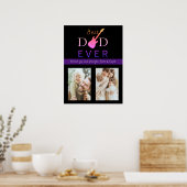 Poster Meilleur papa Photo Collage Cool Fête des pères mo (Cuisine)