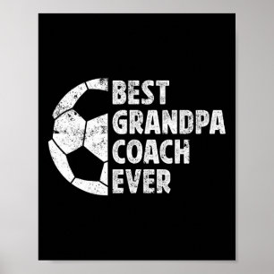 Poster Meilleur Papy Coach Football Papy D'un Joueur De F