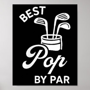 Poster Meilleur pop par par drôle par tee papa golf golf
