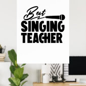 Poster Meilleur professeur de chant (Bureau à domicile)