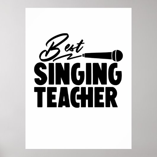 Poster Meilleur professeur de chant (Devant)
