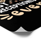 Poster Meilleur réceptionniste jamais Leopard Rainbow Gif (Coin)