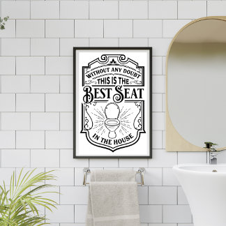 Poster Meilleur siège dans la maison drôle salle de bain