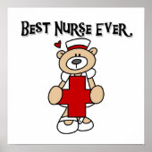 Poster Meilleur T-shirts et cadeaux de Nurse Ever (Devant)
