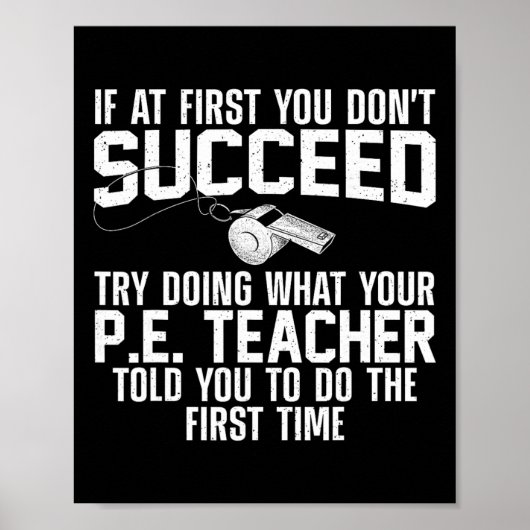Poster Meilleure conception d'art pour professeur d'EPS p (Devant)