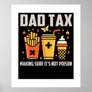 Poster Meilleure conception de l'impôt papa pour les homm