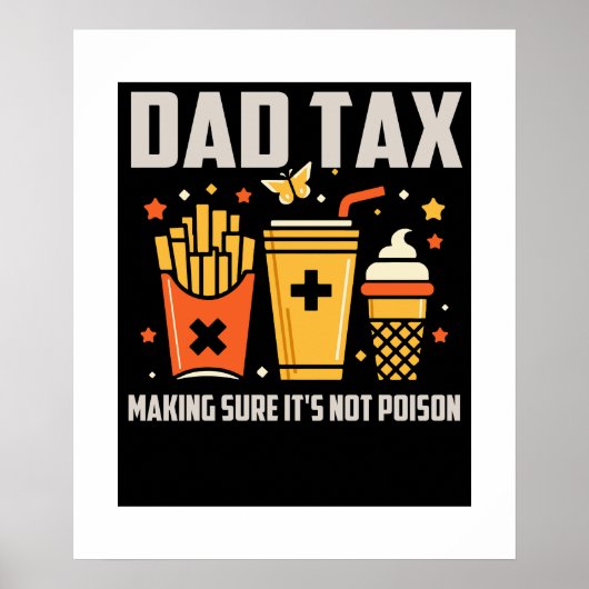 Poster Meilleure conception de l'impôt papa pour les homm (Devant)