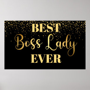 Poster Meilleure dame Boss jamais Gold et audacieuse
