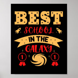 Poster MEILLEURE ÉCOLE DANS LA GALAXIE drôle mignon