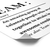 Poster Meilleure équipe de définition personnalisée (Coin)