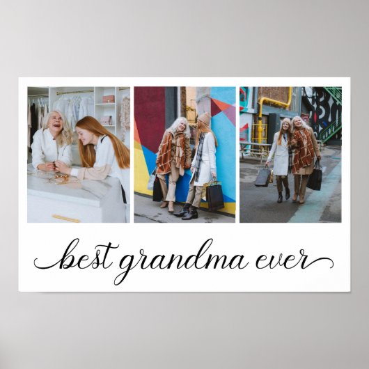 Poster Meilleure Grand-mère Ever 3 Collage de Photos (Devant)