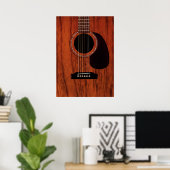 Poster Meilleure guitare acoustique en acajou (Bureau à domicile)