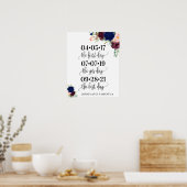 Poster Meilleure journée mariage date oui jour marine bur (Cuisine)