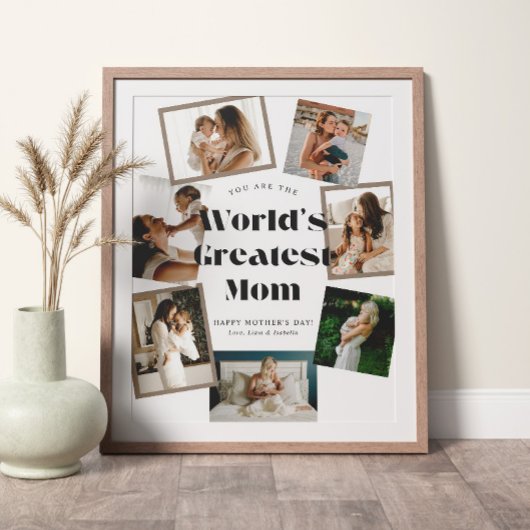 Poster Meilleure Maman du Monde 7 Collage Photo