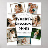 Poster Meilleure Maman du Monde 7 Collage Photo (Devant)