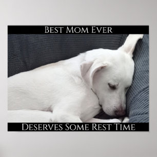 Poster Meilleure Maman du Monde Mérite du Temps de Repos