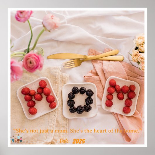 Poster Meilleure maman jamais - Amour, maison et famille (Devant)