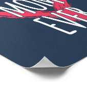 Poster Meilleure maman jamais amour Typographie du coeur (Coin)