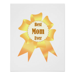 Poster Meilleure maman jamais Golden Lauréat du prix ruba