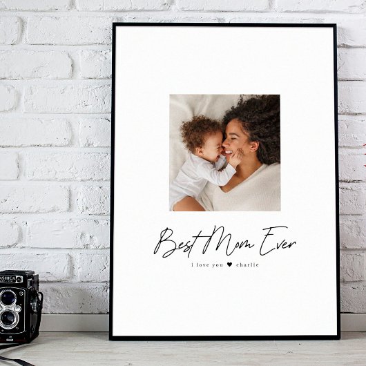 Poster Meilleure maman jamais | Photo moderne personnalis