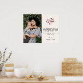 Poster Meilleure Maman Jamais Rose Coeur Script mignon Me (Cuisine)