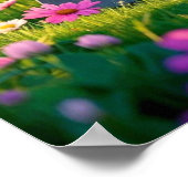 Poster Meilleure Maman Jardin Fleur de Fête des Mères (Coin)