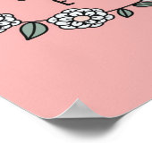 Poster Meilleure mère jamais cadre de fleurs| Meilleurs c (Coin)