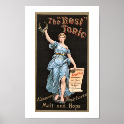 Poster Meilleure publicité pour la bière Vintage Tonic (Devant)