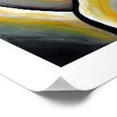 Poster Meilleure Rose jaune Abstraite Fleur d'Art Moderne (Coin)