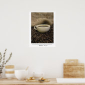 Poster Meilleure Tasse - Envoyer Art de Café (Cuisine)