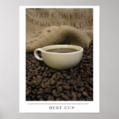 Poster Meilleure Tasse - Envoyer Art de Café (Devant)