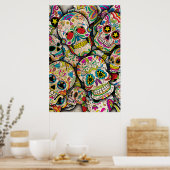 Poster Meilleure vente Motif crâne sucre (Cuisine)